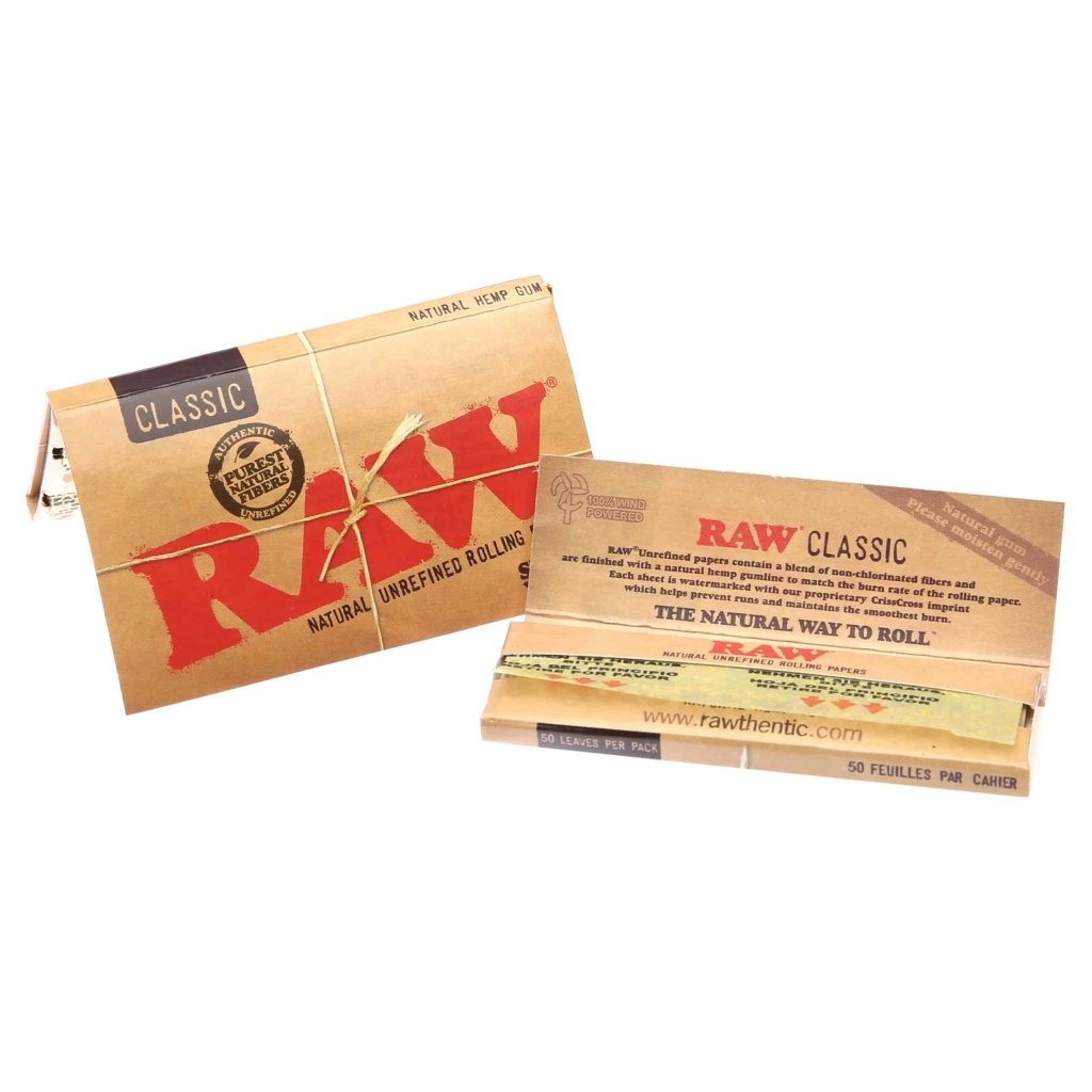 RAW - Classic Single Wide Rolling Papers - Aqua Lab Technologies