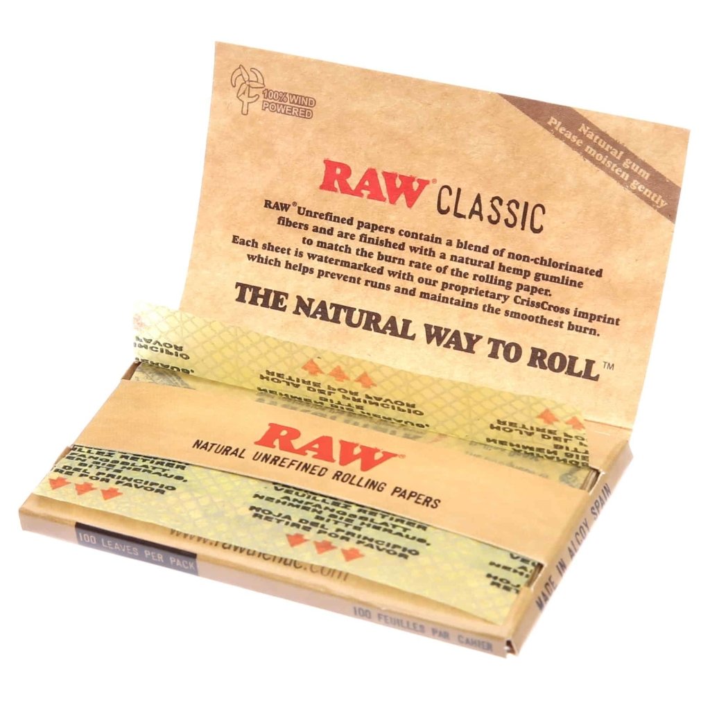 RAW - Classic Single Wide Rolling Papers - Aqua Lab Technologies