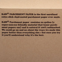RAW Unbleached Parchment Paper 4" x 13ft - Aqua Lab Technologies