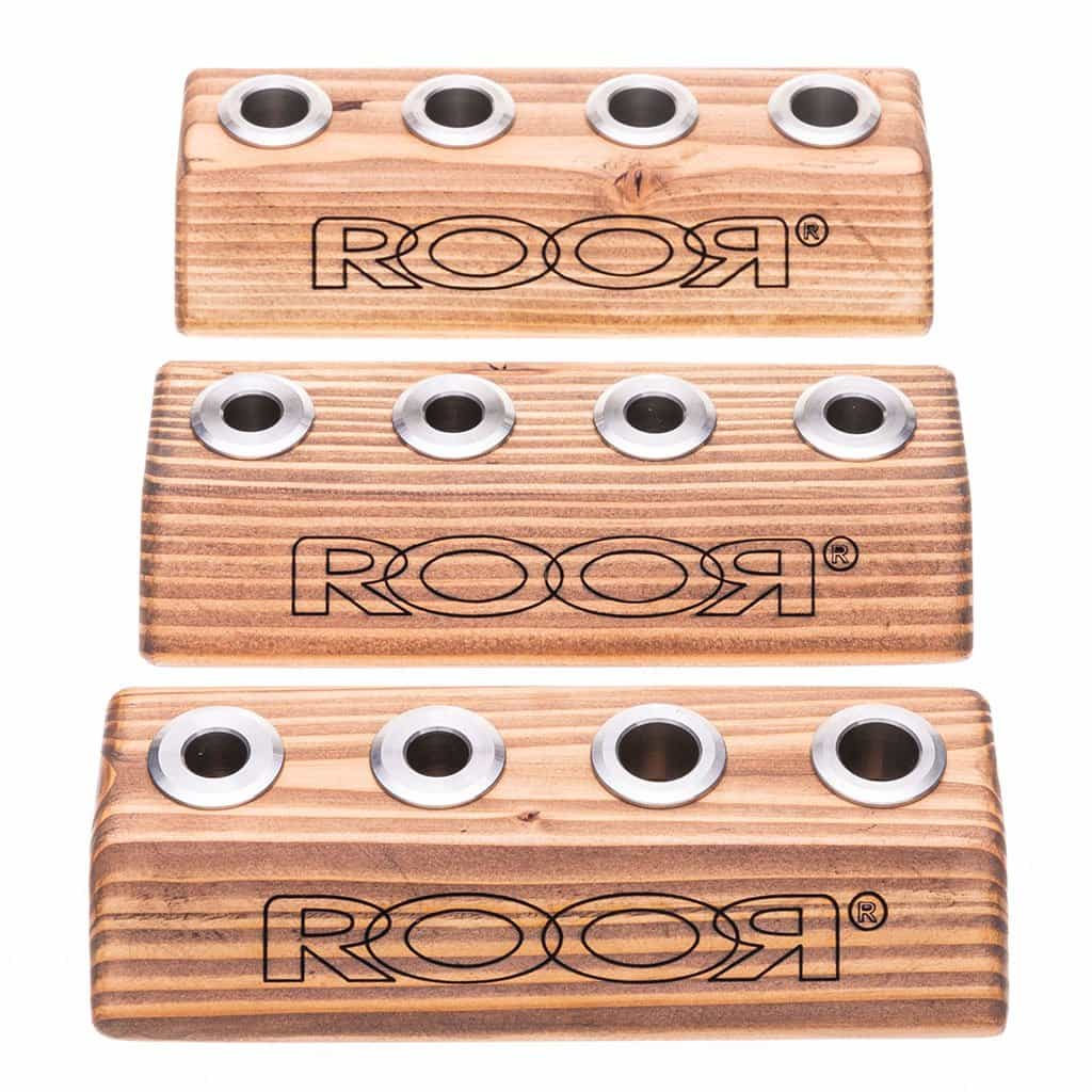 RooR Glass - 4-Hole Wood Bowl Holders - Aqua Lab Technologies