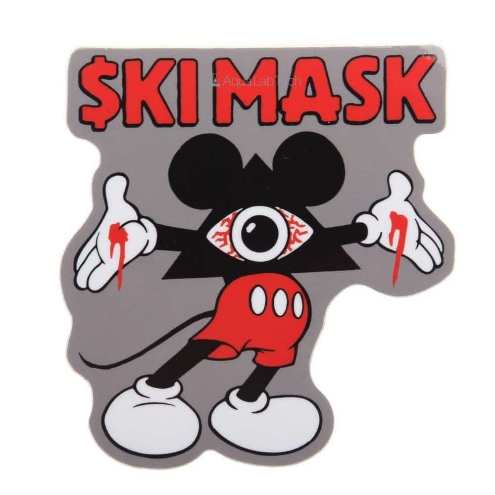 Ski Mask Glass - Lumi Toon Logo Sticker