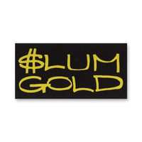 Slum Gold Glass - Black & Gold Logo Sticker - Aqua Lab Technologies