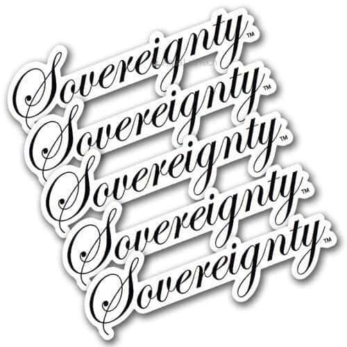 Sovereignty Glass - 5 Pack of Small Logo Stickers - Aqua Lab Technologies