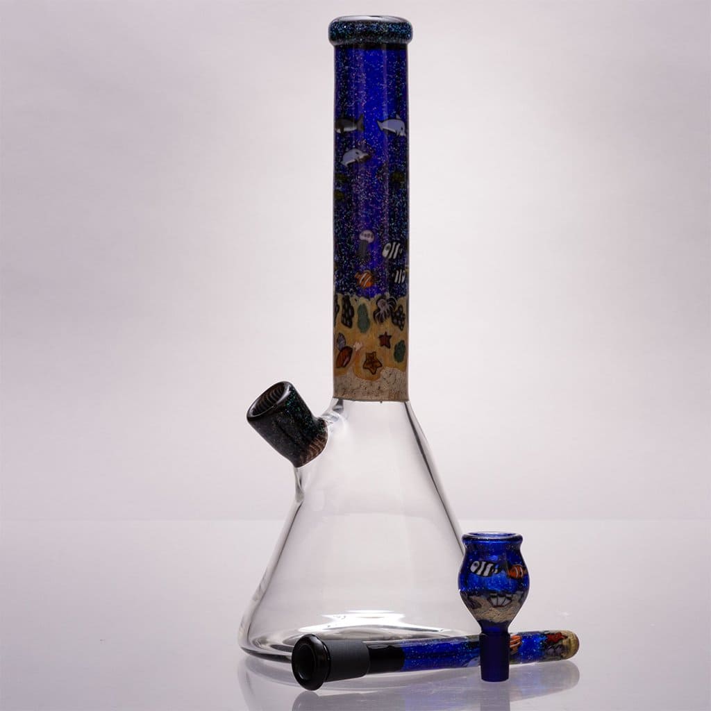 Strobel Glass - 12" Aquatic Themed Bong - Aqua Lab Technologies