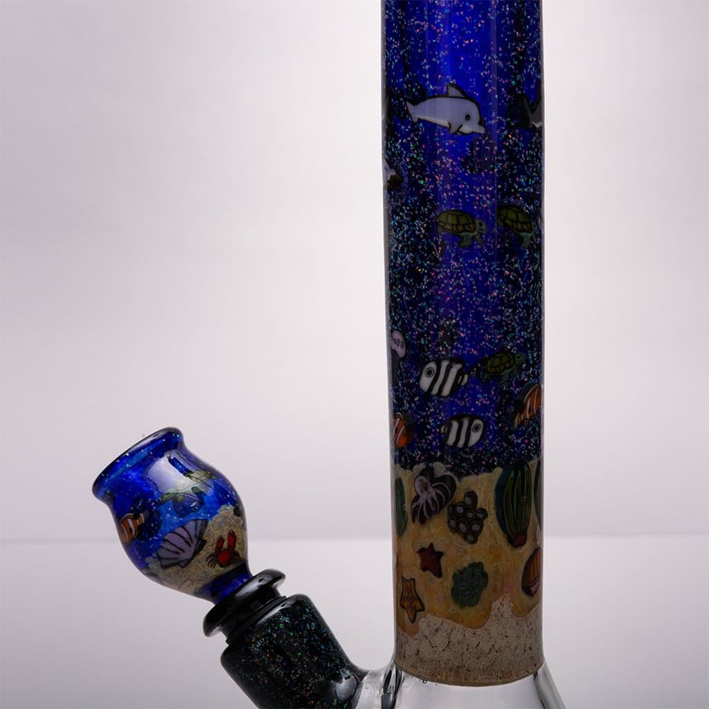 Strobel Glass - 12" Aquatic Themed Bong - Aqua Lab Technologies