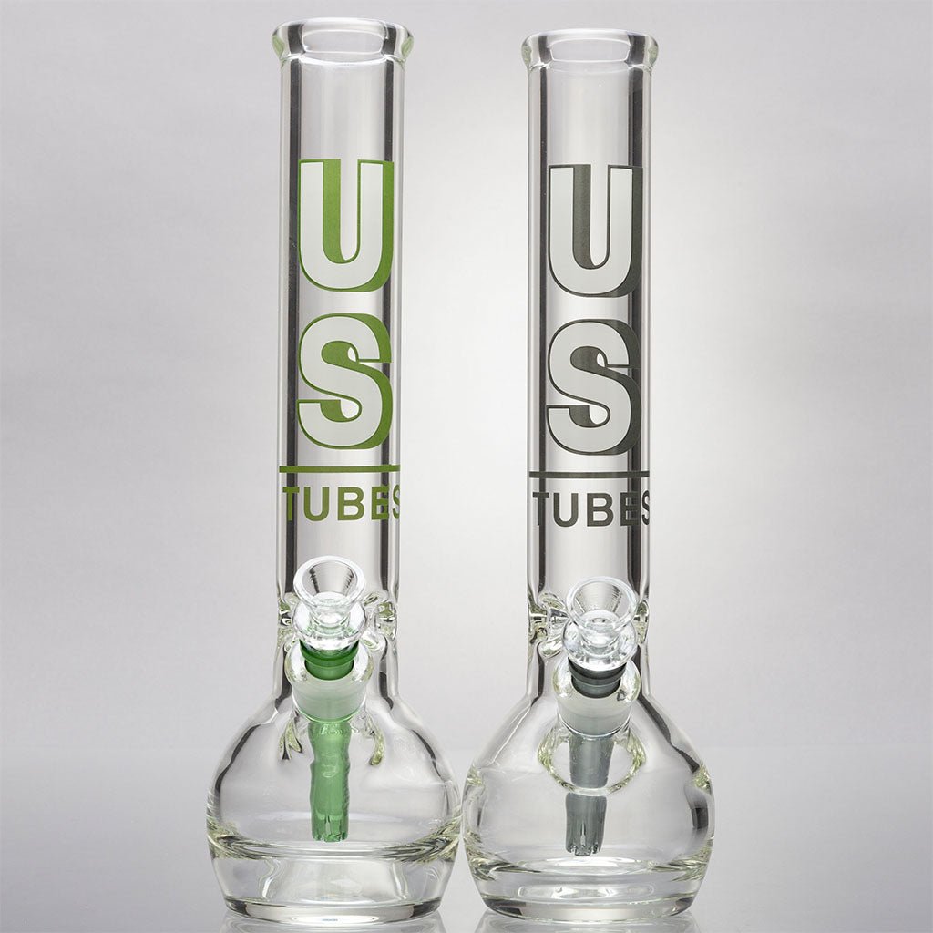 US Tubes 14-inch 7mm Thick Round Bongs