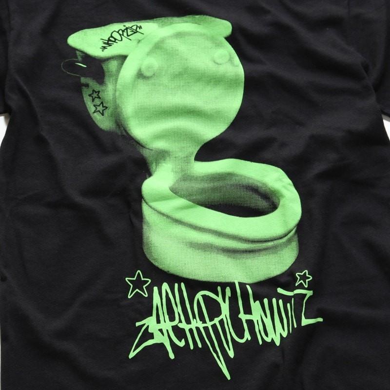 Whoopzip - Small Black Zach P Toilet T-Shirt - Aqua Lab Technologies