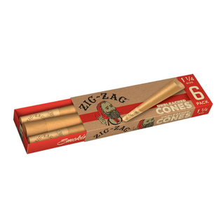 Zig Zag Ultra Thin Unbleached Cones