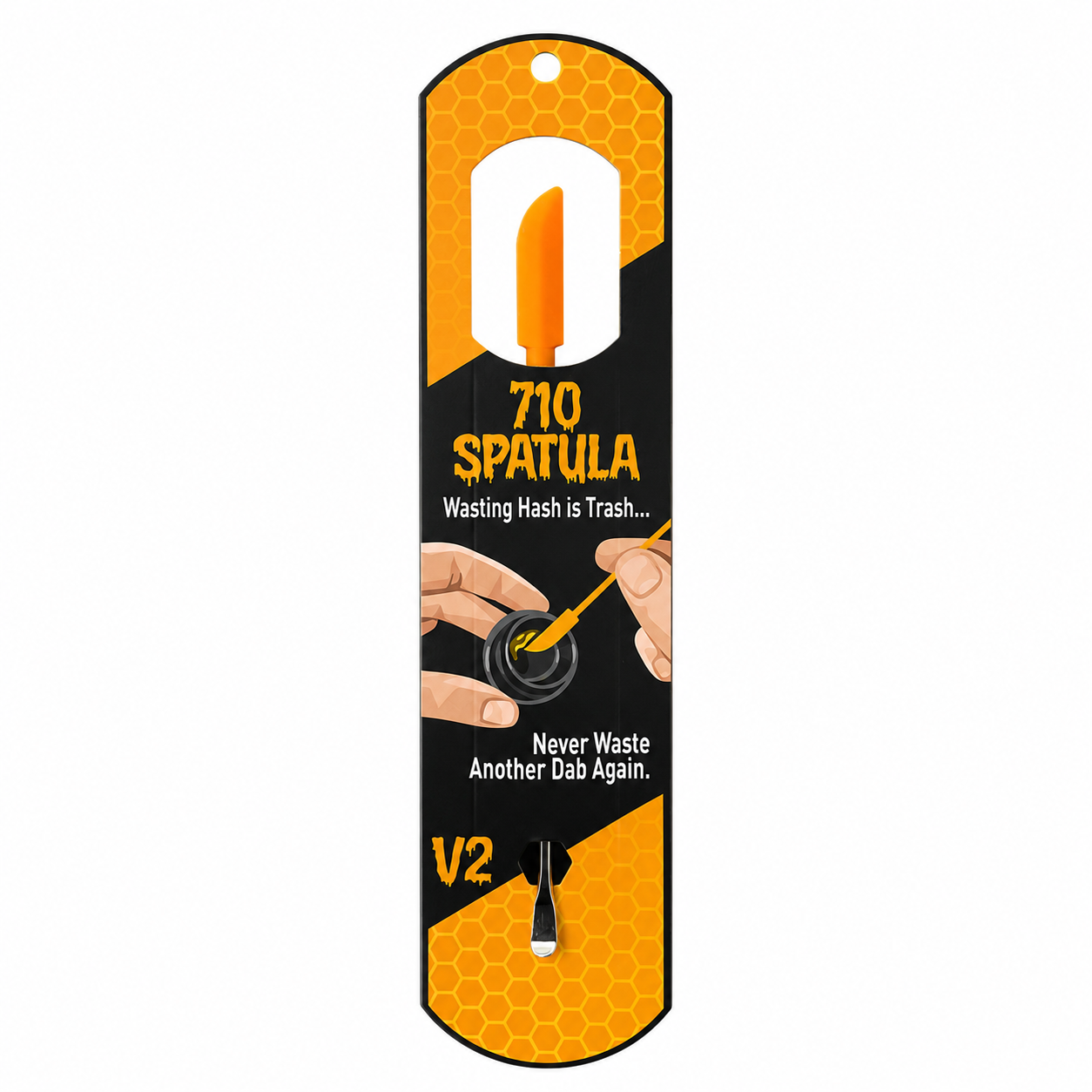 710 Spatula V2 Silicone Dab Spatula Orange Package