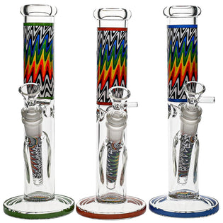 Accurate Glass WigWag Mini Straight Tube Bongs