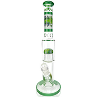 AFM Glass 18-inch Reversal Straight Tube Bong Green