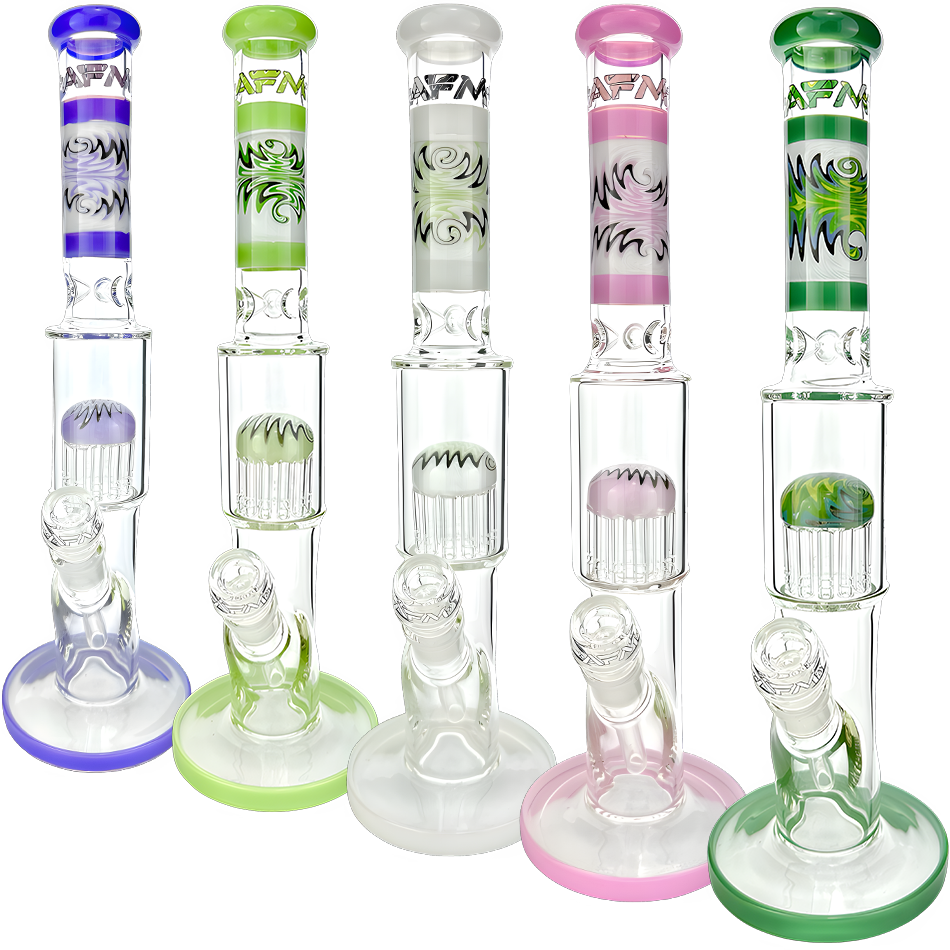 AFM Glass 18-inch Reversal Straight Tube Bong