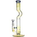 Fumed Bent Neck Gridded Stemline Bong by Apix Design