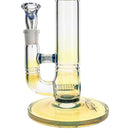 Fumed Bent Neck Gridded Stemline Bong by Apix Design