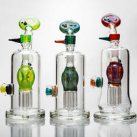 B. Wilson Glass 6-Arm Colored Donut Bubblers