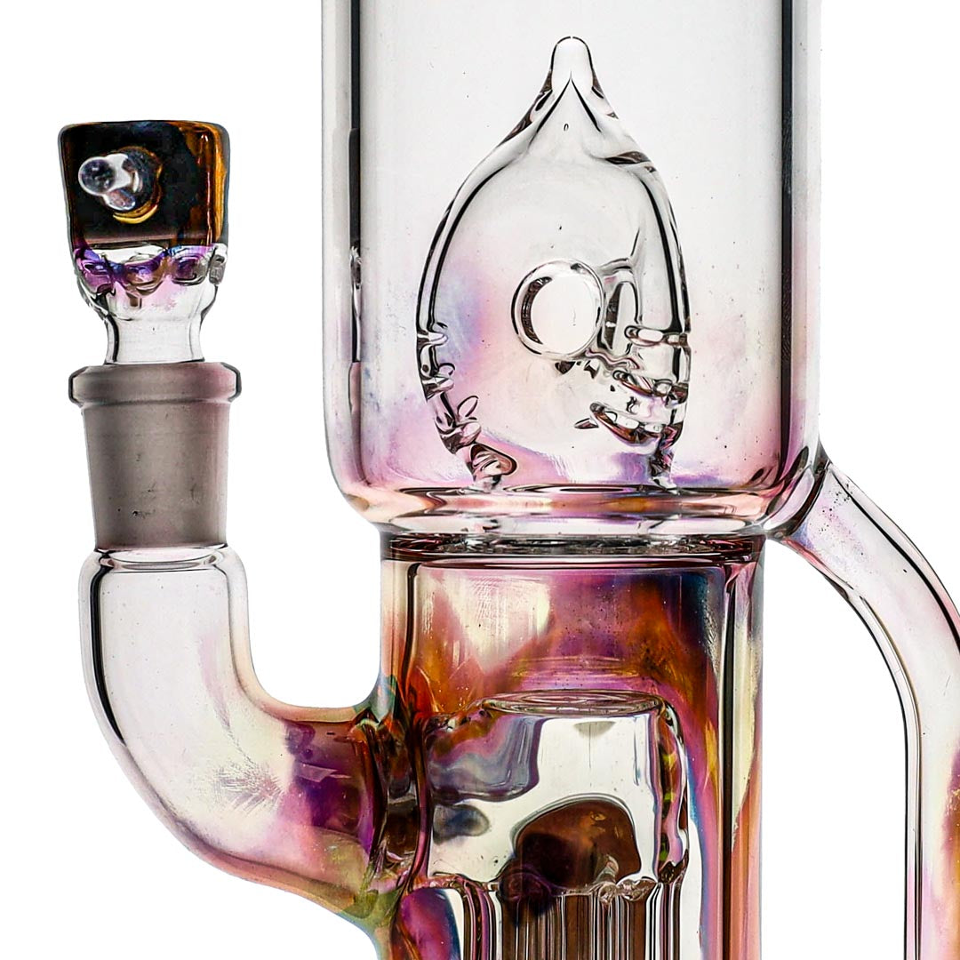 Ben Wilson Glass Fumed 6-Arm Recycler Bong