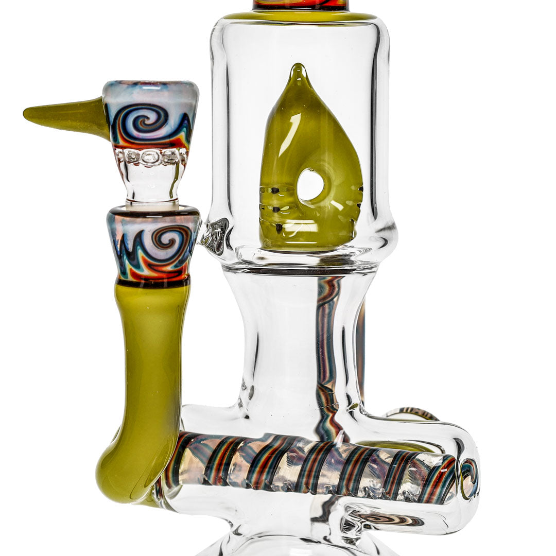 Mini Heady Inline to Donut Recycler Bong by Ben Wilson Glass