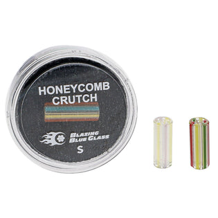 Blazing Blue Glass Small Honeycomb Crutch