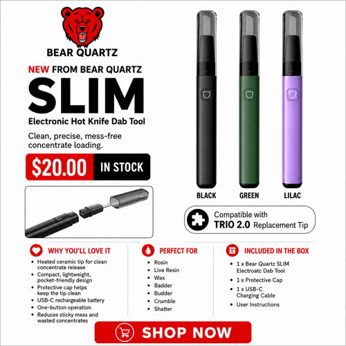 Bear Quartz SLIM Hot Knife Electric Dab Tool