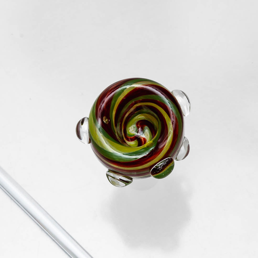 Chameleon Glass Rasta Hash Bowl