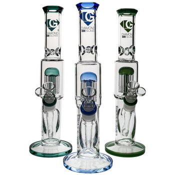 Diamond Glass Mansion Straight Tube Bong image