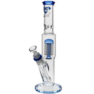 Diamond Glass Mansion Straight Tube Bong