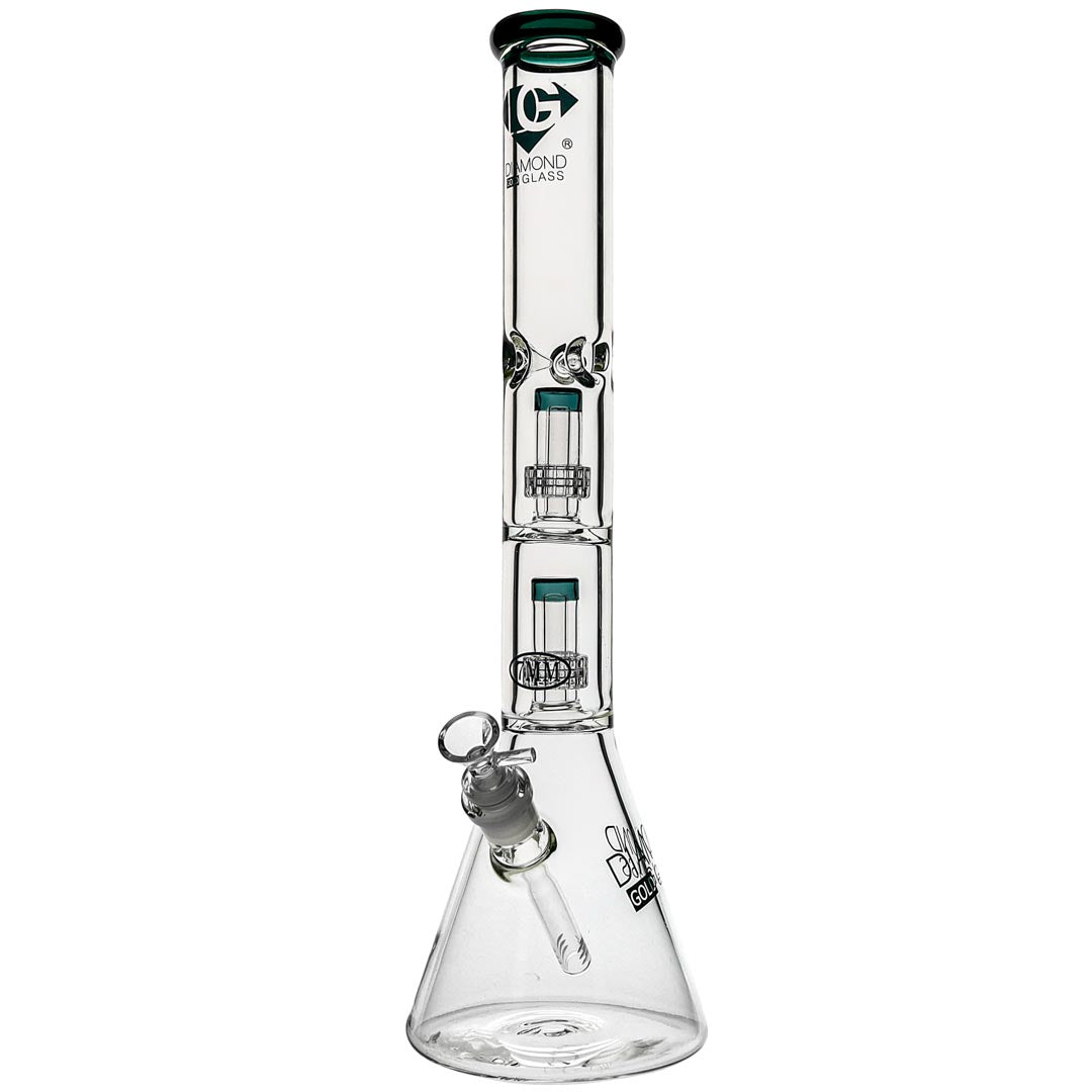 Diamond 7mm Double Matrix Beaker Bong