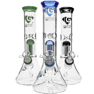 Diamond Glass Mansion 6 Arm Beaker Bongs