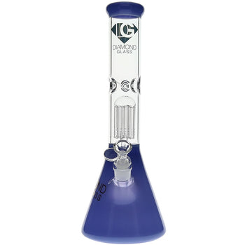 Diamond Glass Color 8-Arm Beaker Bong