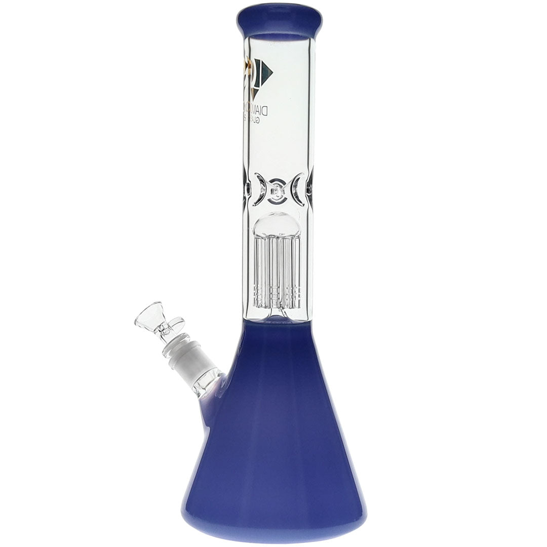 Diamond Glass Color 8-Arm Beaker Bong
