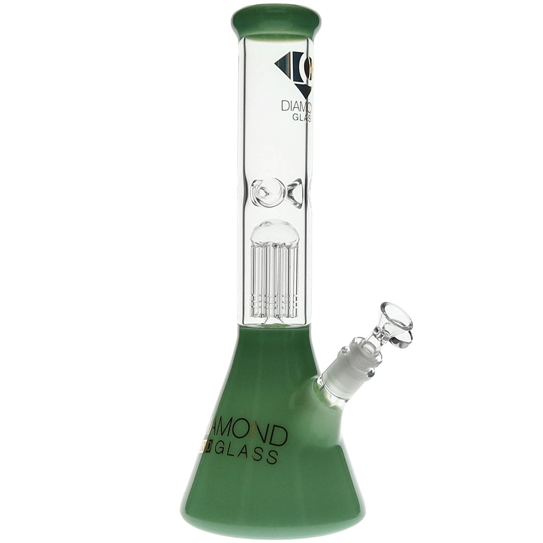 Diamond Glass Color 8-Arm Beaker Bong