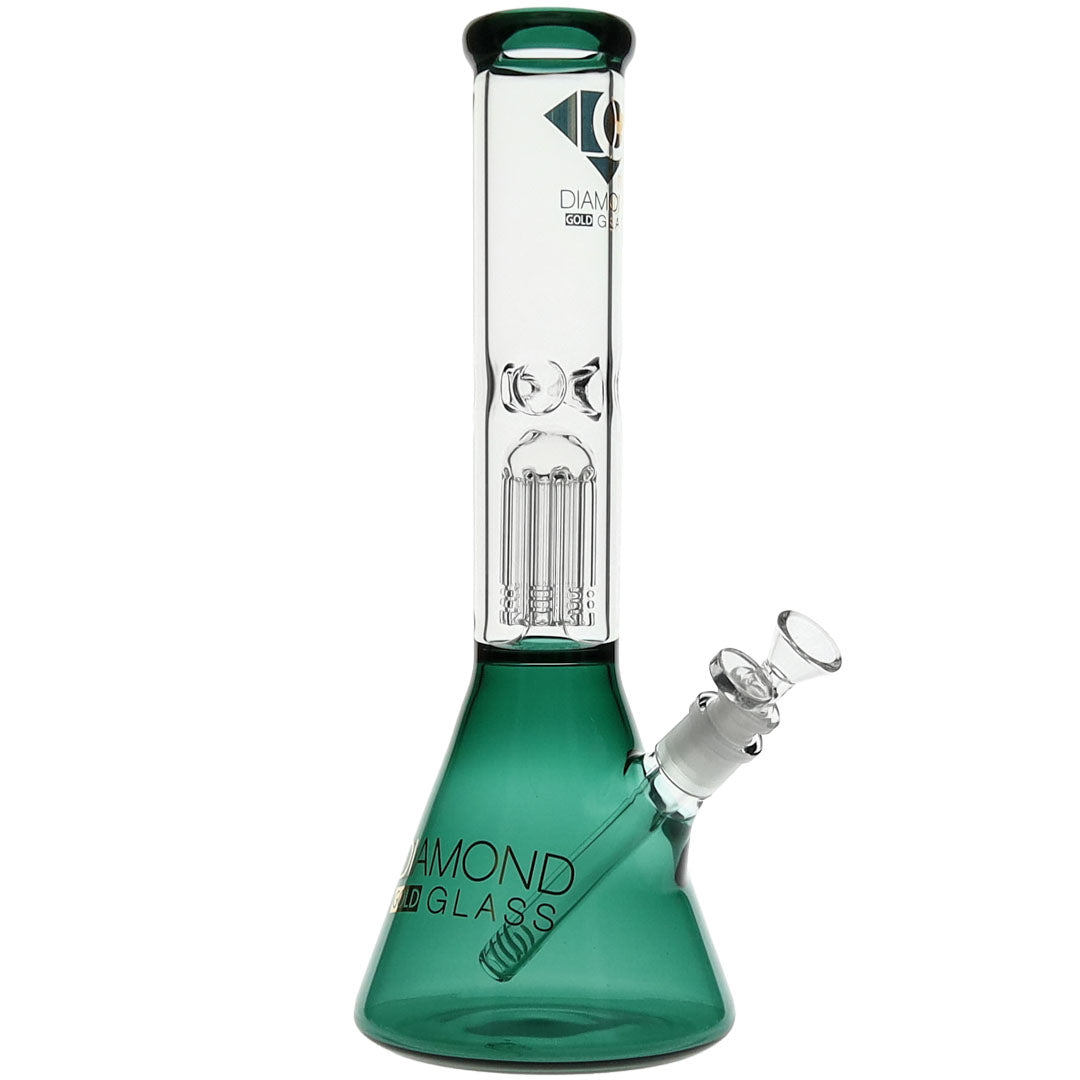 Diamond Glass Color 8-Arm Beaker Bong