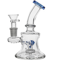 Diamond Glass Mini Showerhead Bubbler Bong Side View