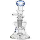 Diamond Glass Mini Showerhead Bubbler Bong Front View