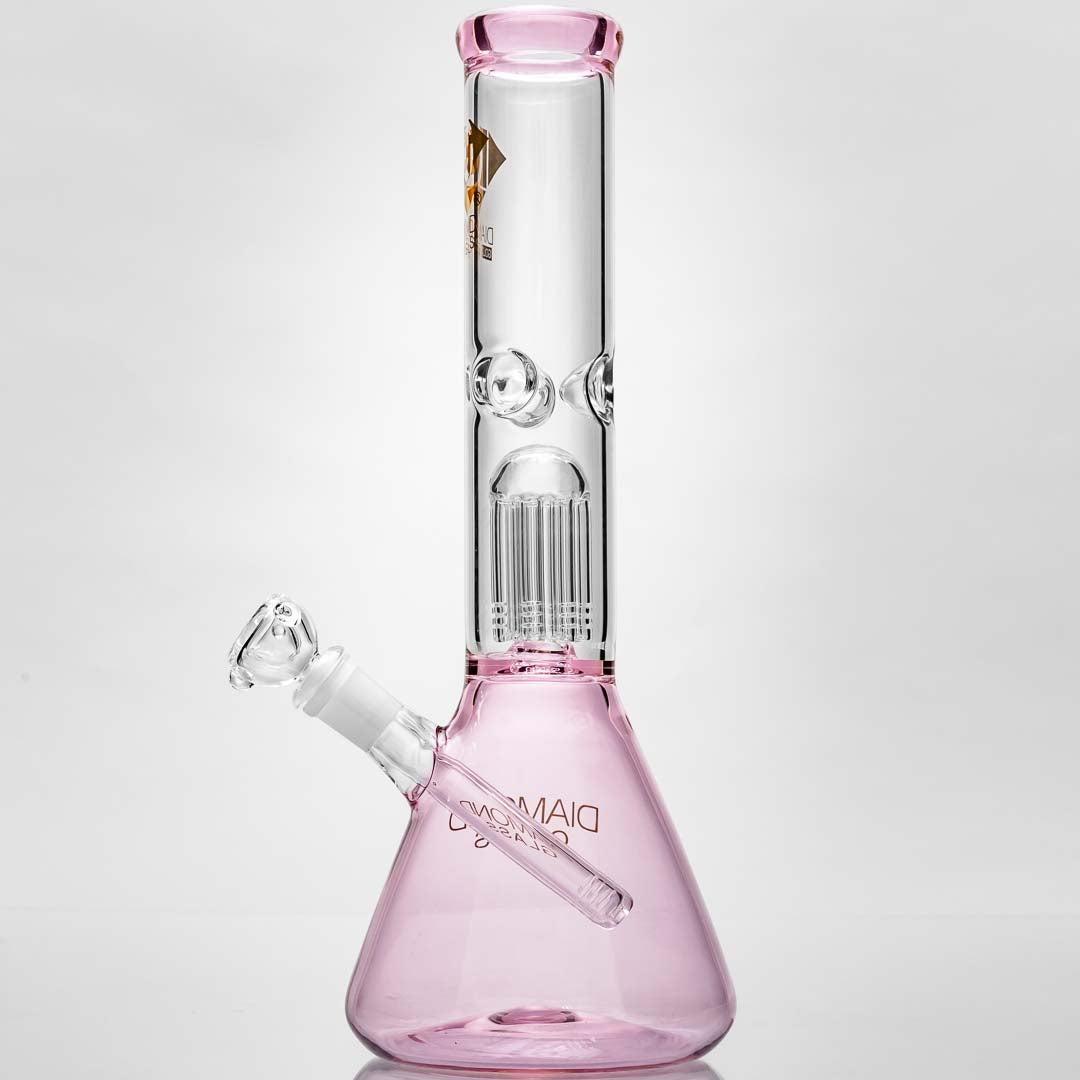 Diamond Glass - Pink Percolator Bongs