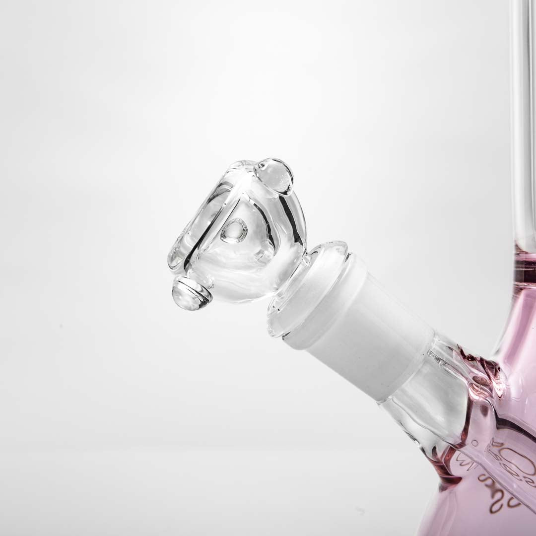 Diamond Glass Pink 8-Arm Beaker Bong