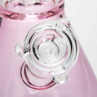 Diamond Glass Pink 8-Arm Beaker Bong