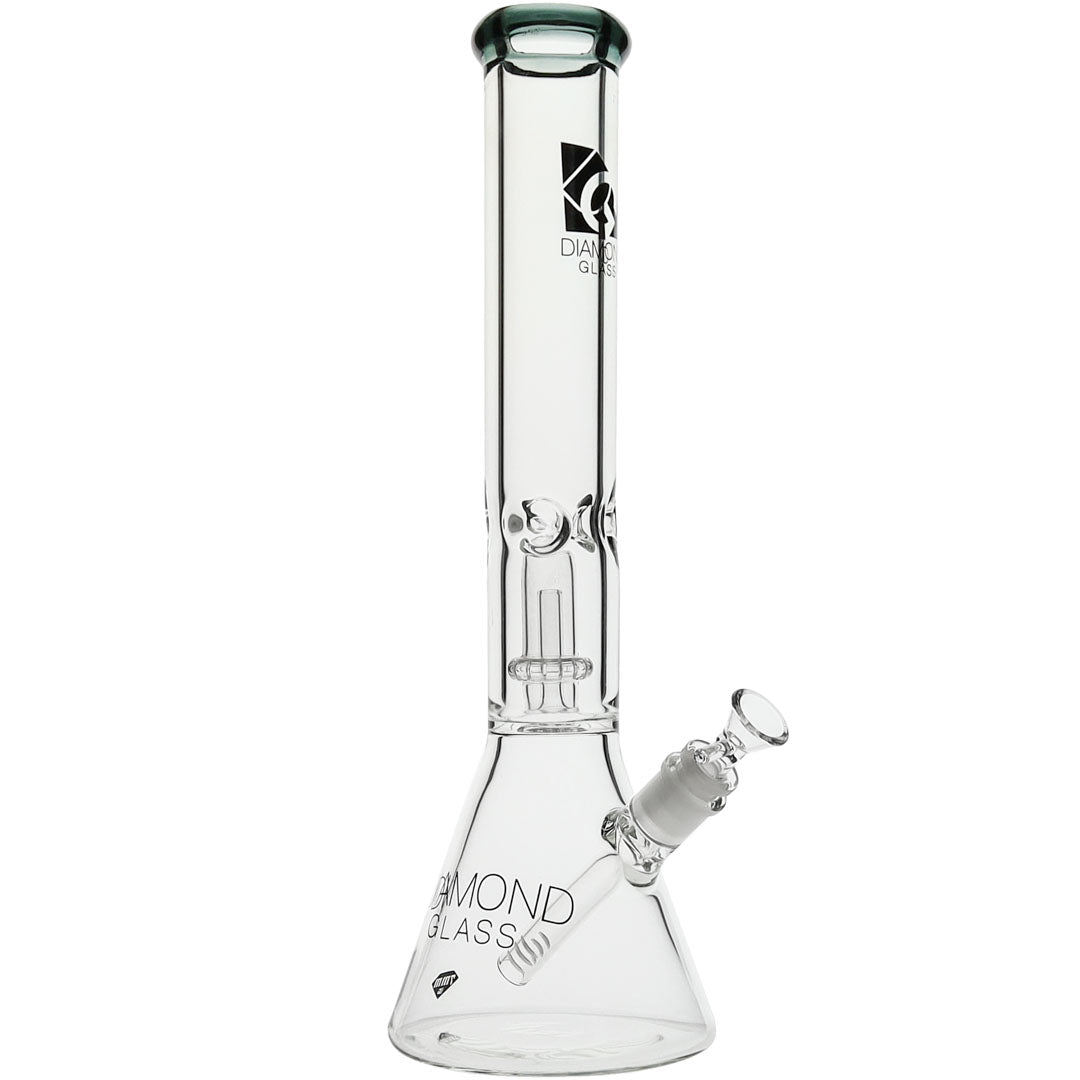 Diamond Glass 7mm Shower Head Beaker Bong