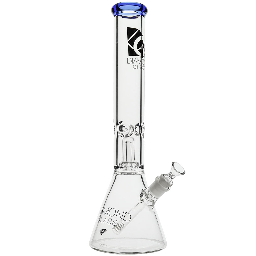 Diamond Glass 7mm Shower Head Beaker Bong