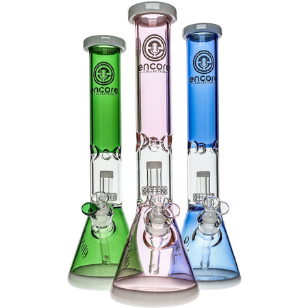 Cheap Affordable Encore Glass Showerhead Beaker Bongs