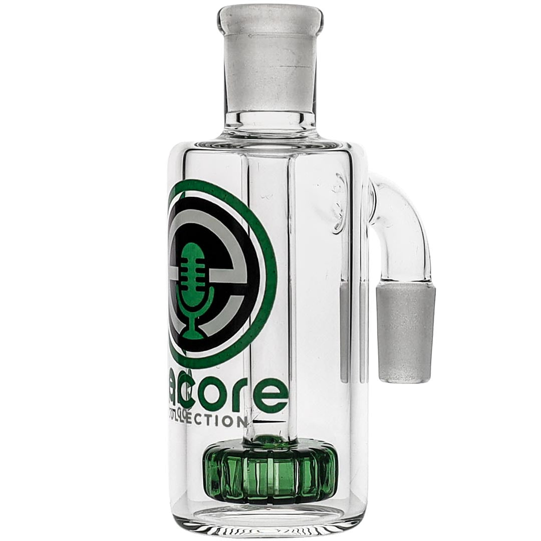 Encore Glass 90º 14mm Showerhead Ash Catcher in Jade Green