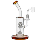 Encore Glass Fixed Mini Barrel Perc Dab Rig in Amber