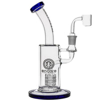 Encore Glass Fixed Mini Barrel Perc Dab Rig in Blue