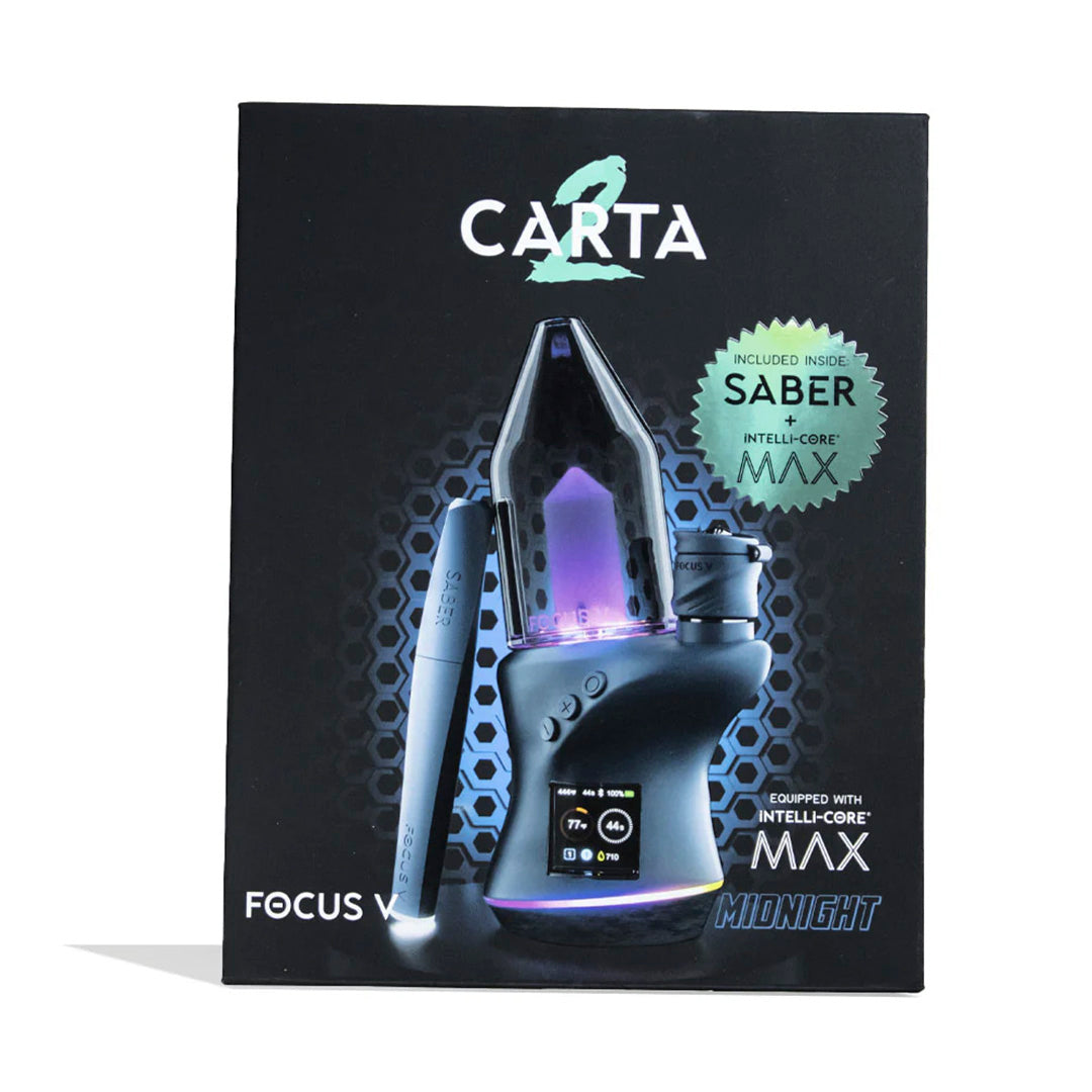 Midnight Focus V Carta 2 Deluxe | Smart Electric Dab Rig with Saber Tool