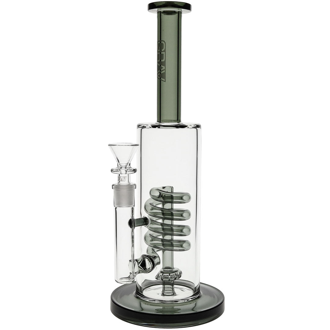 GRAV® Coil Shower head Percolator Bong in Smoke
