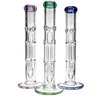 HVY Glass 9mm 4-Arm Straight Bongs