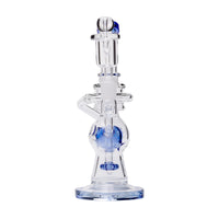 Human Grade Glass 7" Swiss Perc Dab Rig Front View