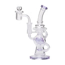 Human Grade Glass 7" Swiss Perc Dab Rig in Lavender