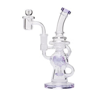 Human Grade Glass 7" Swiss Perc Dab Rig in Lavender