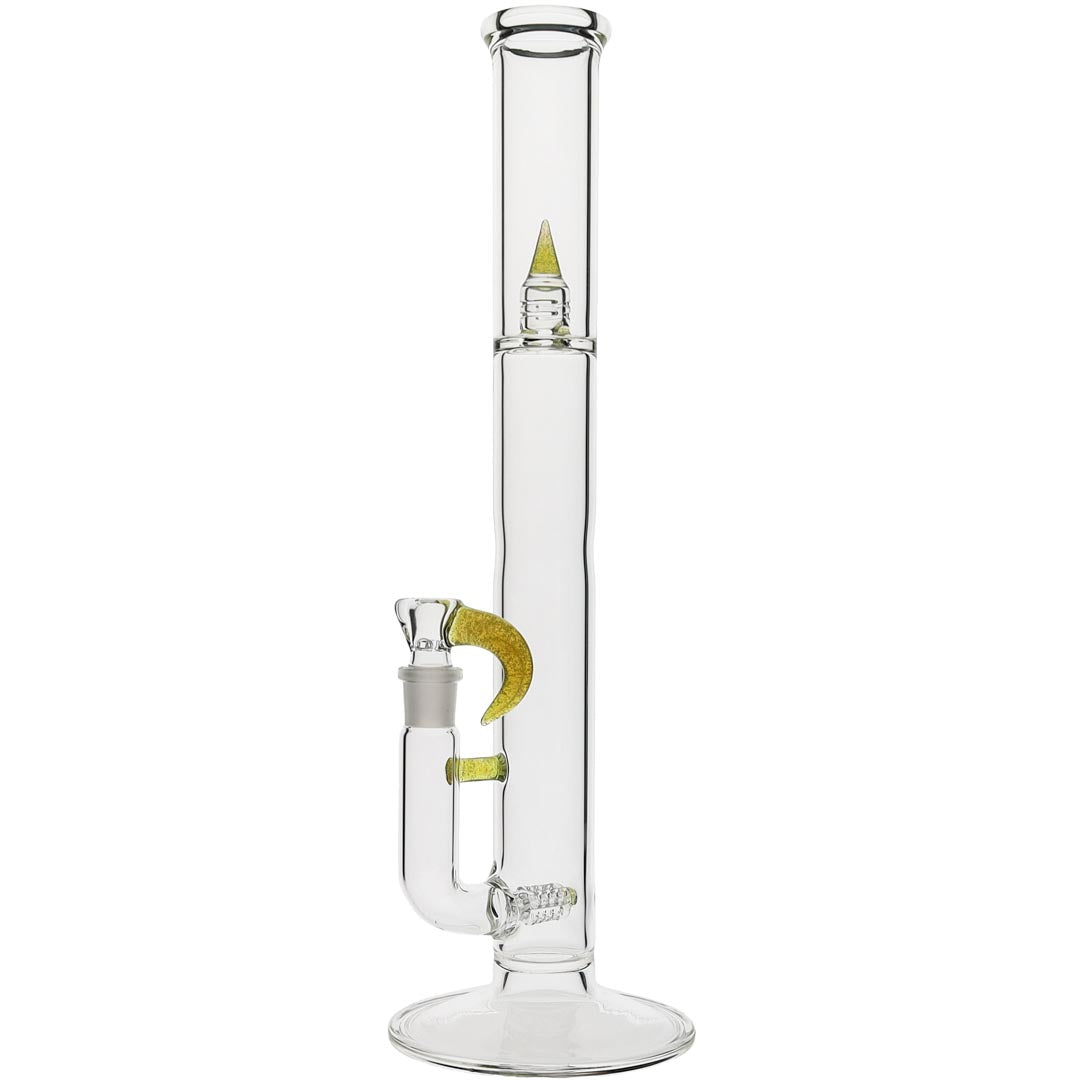 Kenta Kito Slim Section Triple Inline Bongs in Transparent Yellow